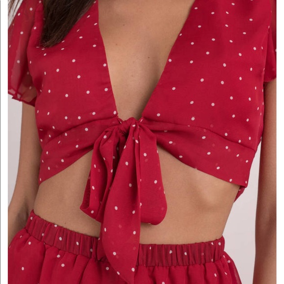 Red two piece set - Picture 3 of 4